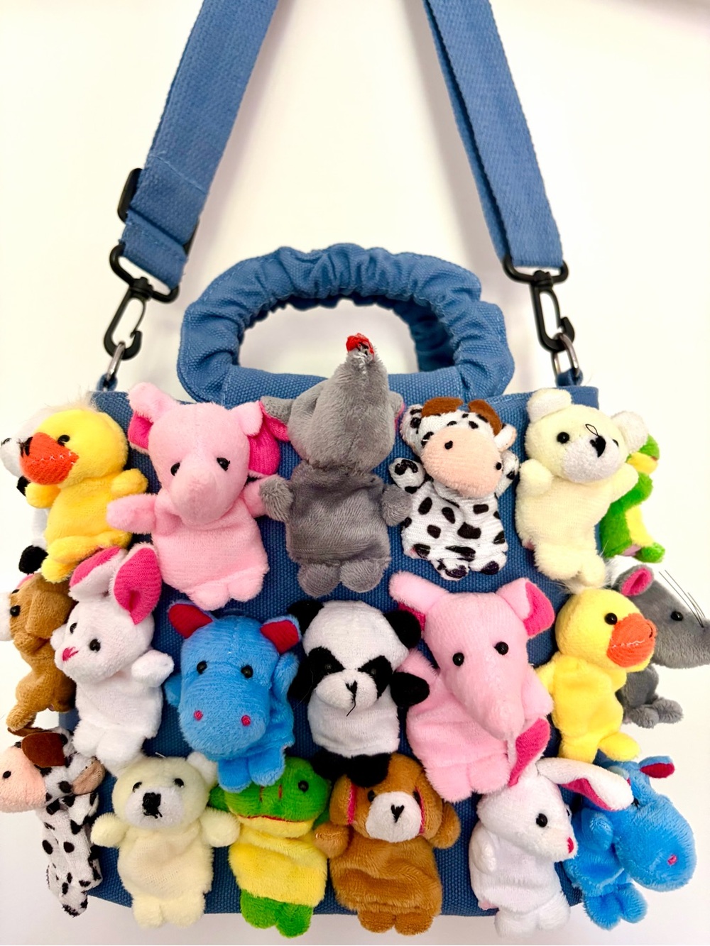 Plush Mini-Animal Charm Crossbody Bag. Alternative, Whimsigoth, Harajuku, Punk 🔥